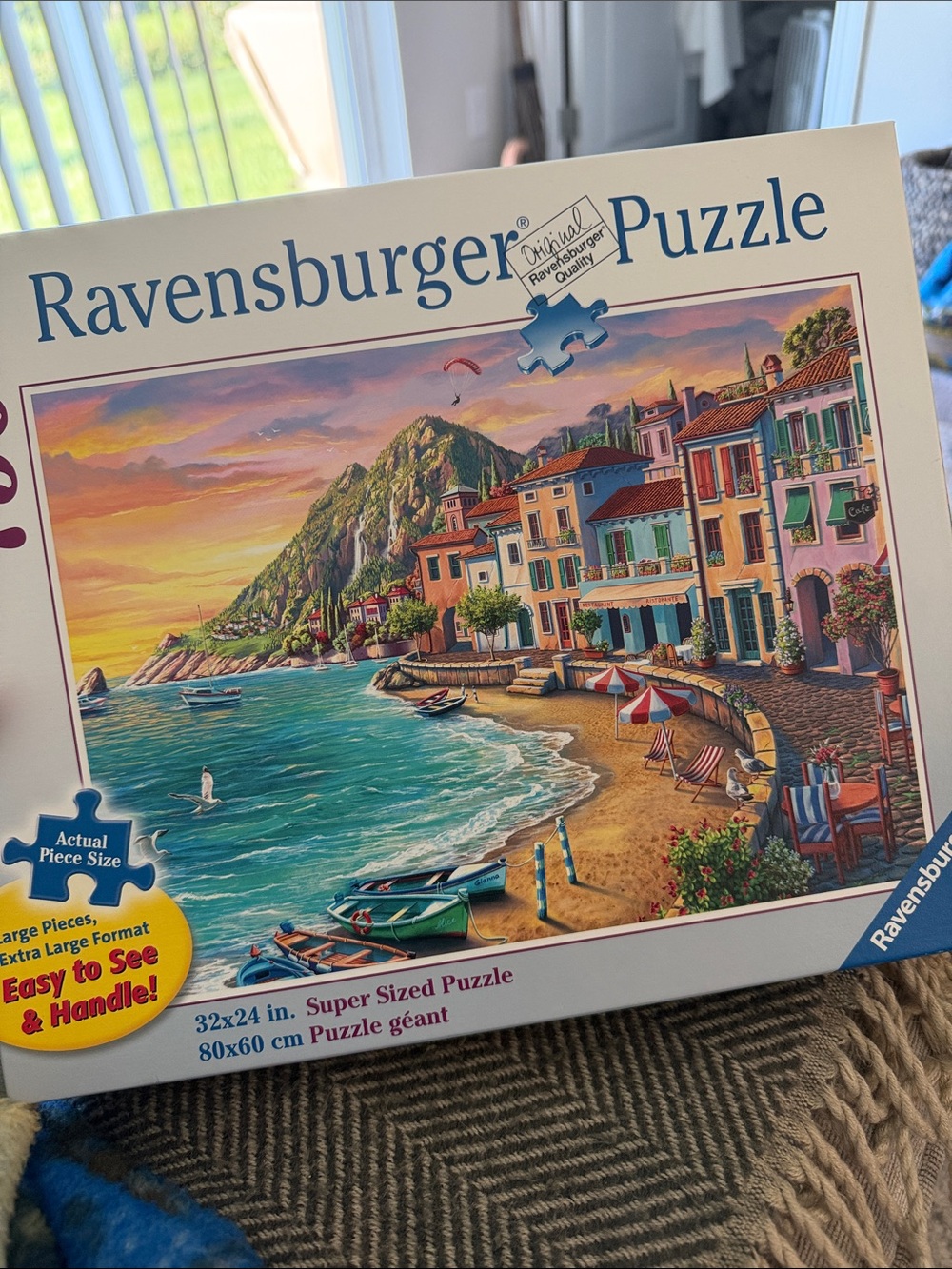 Ravensburger Coastal Village Puzzle - Colorful Seaside Scene